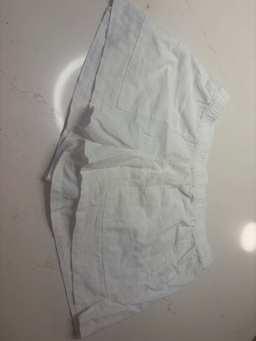 Universal Thread White Lightweight Athletic Shorts with Patch Pockets